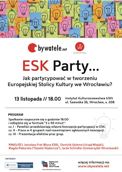 Wrocławianie porozmawiają o partycypacji w ESK